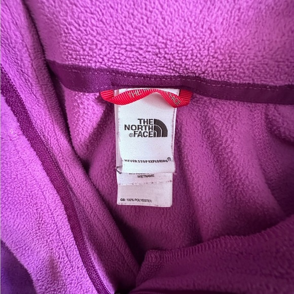 The North Face Purple Fleece Pullover Quarter Zip Sweater Sweat shirt - Picture 12 of 12